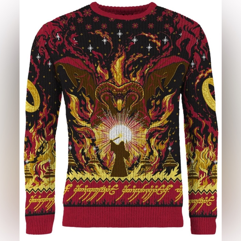 Lord of the‎ Rings “You Shall Not Pass" Balrog Christmas Sweater size XS nwt